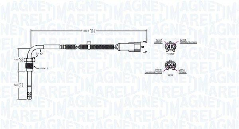 MAGNETI MARELLI Sensor, Abgastemperatur 172000245010