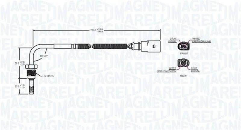 MAGNETI MARELLI Sensor, Abgastemperatur 172000247010
