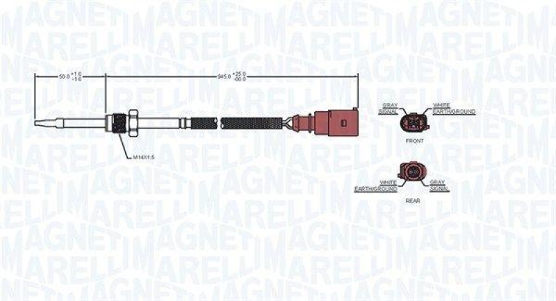 MAGNETI MARELLI Sensor, Abgastemperatur 172000249010