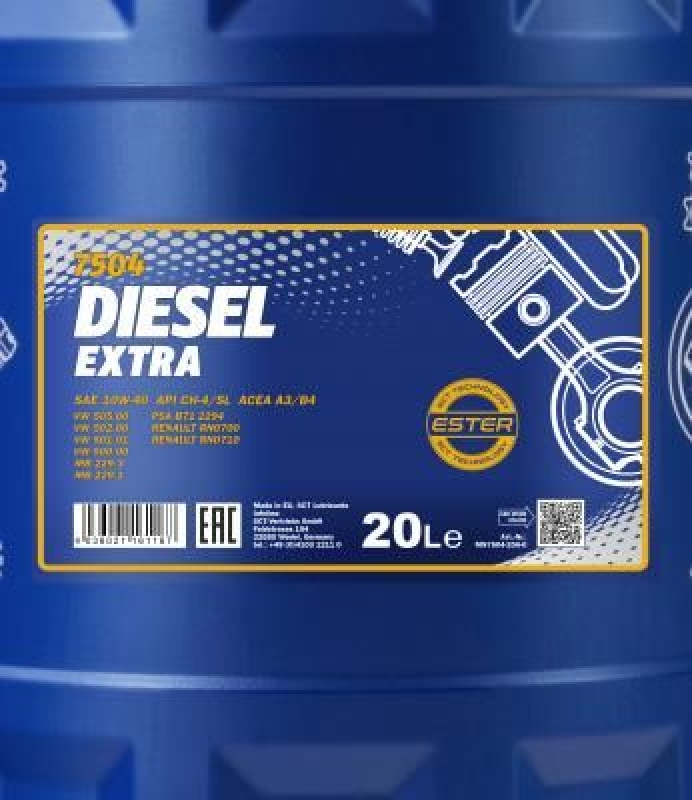 20L Mannol Diesel Extra Motoröl 10W-40