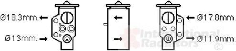 VAN WEZEL Expansion Valve, air conditioning