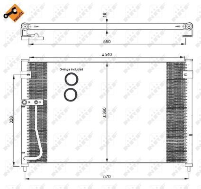 NRF Kondensator, Klimaanlage EASY FIT 35306