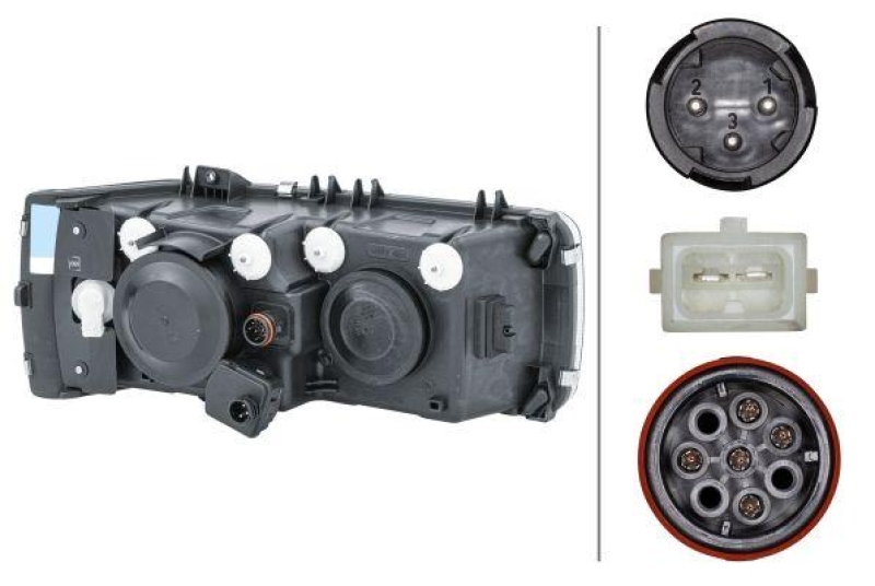 Hella Hauptscheinwerfer H7 H1 links passend für DAF LF 55 FA 45 XF FAR FT 110