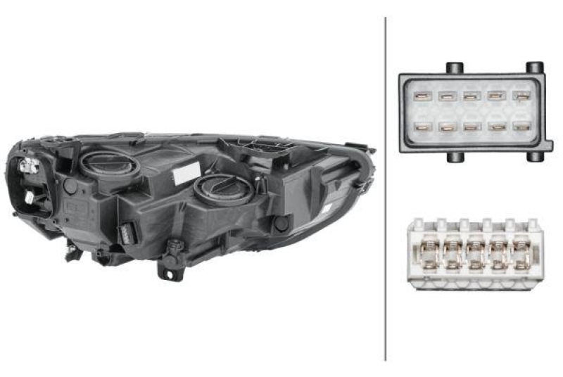 1x Hella Hauptscheinwerfer LED H7 Links passend für Opel Insignia BJ bis 01/2020