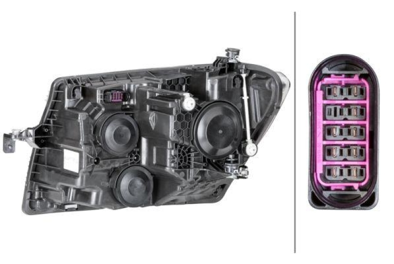 1x Hella Hauptscheinwerfer H15 H7 Rechts passend für VW Crafter MAN TGE ...