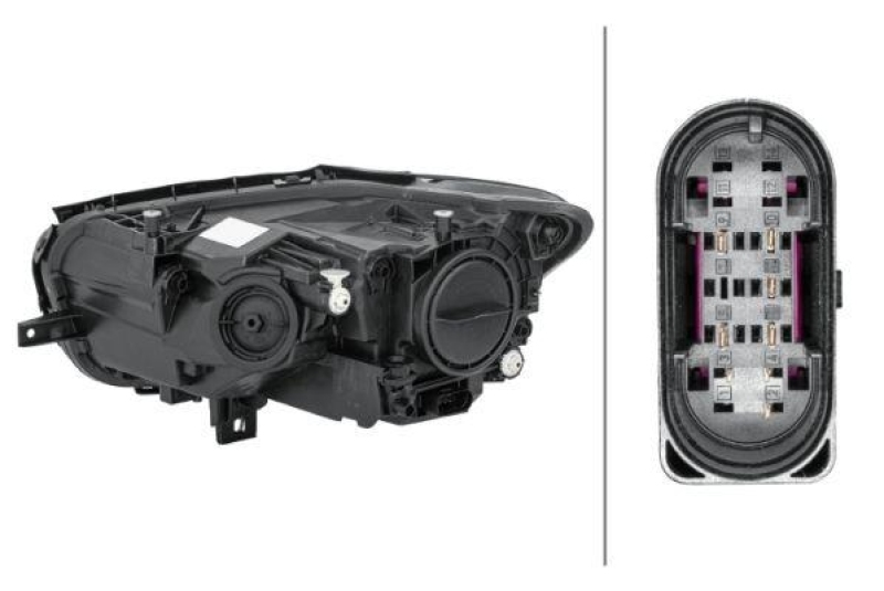 Hella Hauptscheinwerfer H7 rechts passend für Mercedes Citan 1.3 1.5 eCITAN W420