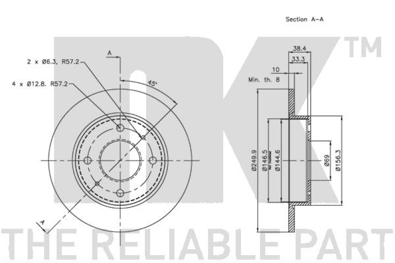 2x NK Bremsscheibe