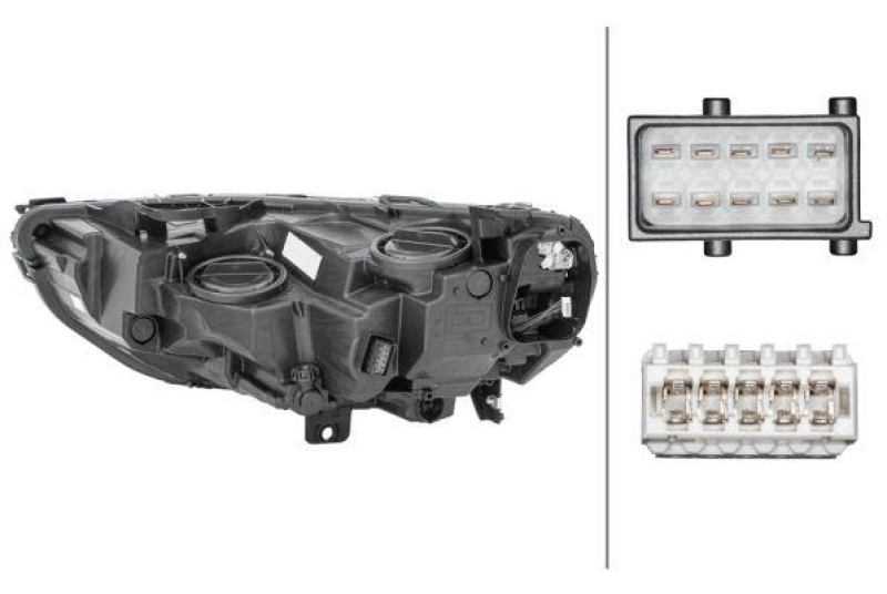 1x Hella Hauptscheinwerfer LED H7 Rechts passend für Opel Insignia bis 01/2020 1EG 354 869-021