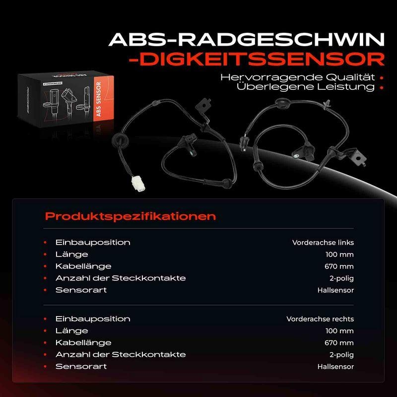 2x Frankberg ABS-Sensor 5481FB0066128