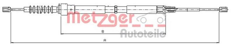 METZGER Seilzug, Feststellbremse 107504