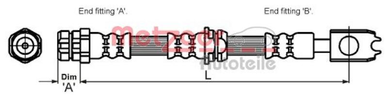 METZGER Bremsschlauch 4116204