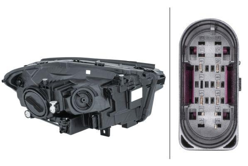 Hella Hauptscheinwerfer LED H7 links passend für Mercedes GLA 200 250 e H247 1LG 013 074-131
