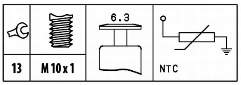 HELLA Sensor, Kühlmitteltemperatur 6PT 009 309-441