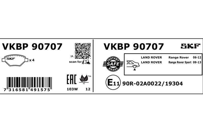 SKF Bremsbelagsatz, Scheibenbremse VKBP 90707