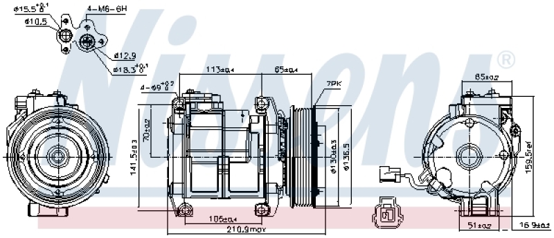 NISSENS Kompressor, Klimaanlage ** FIRST FIT **