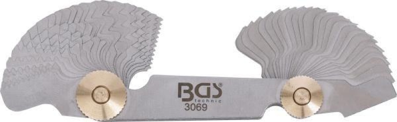 Doppel-Gewindeschablone, 52 Blatt | metrisch 0,25 - 6,0 mm, Whitworth 4G - 62G