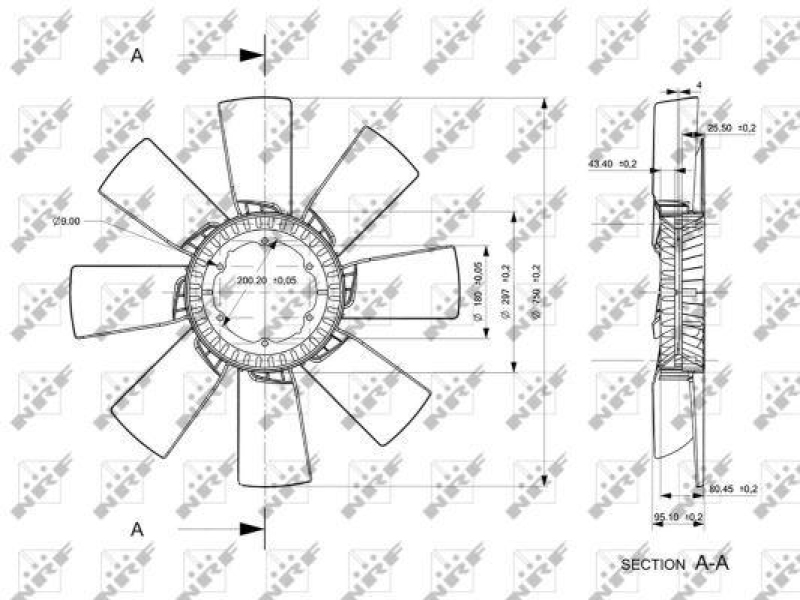 NRF Fan Wheel, engine cooling