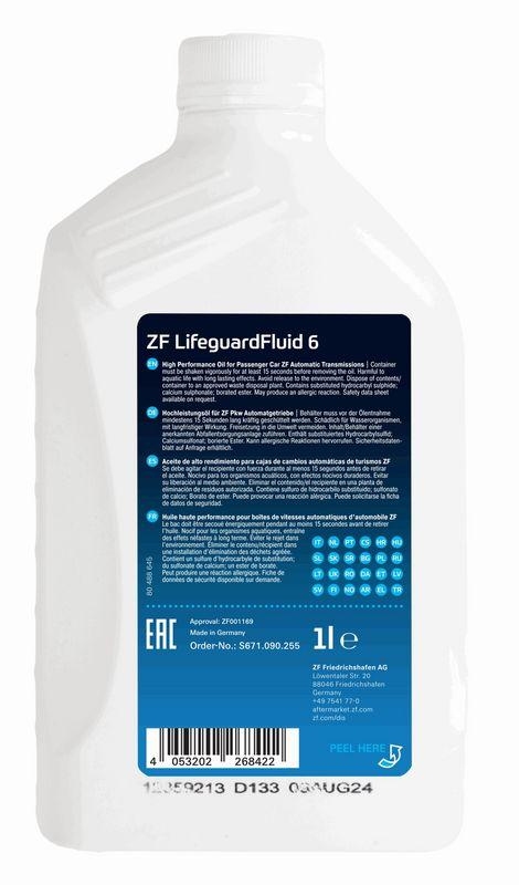 2x 1L ZF Life Guard 6 Automatikgetriebeöl Getriebeöl 6HP S671.090.255