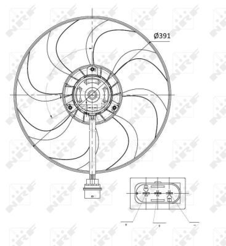 NRF Fan, radiator