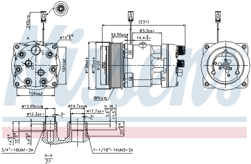 NISSENS Kompressor, Klimaanlage ** FIRST FIT **