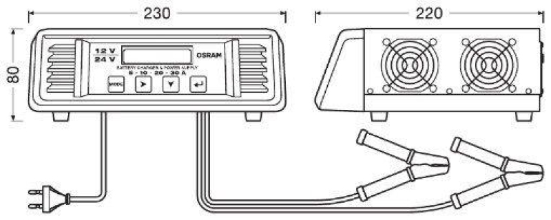 ams-OSRAM Batterieladegerät OSRAM BATTERYcharge PRO 30A