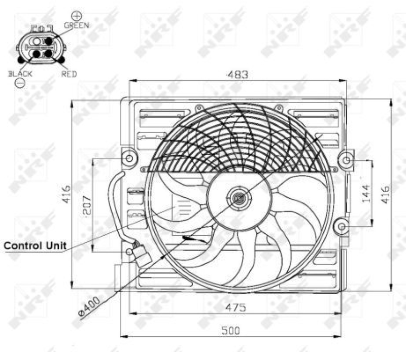 NRF Fan, radiator