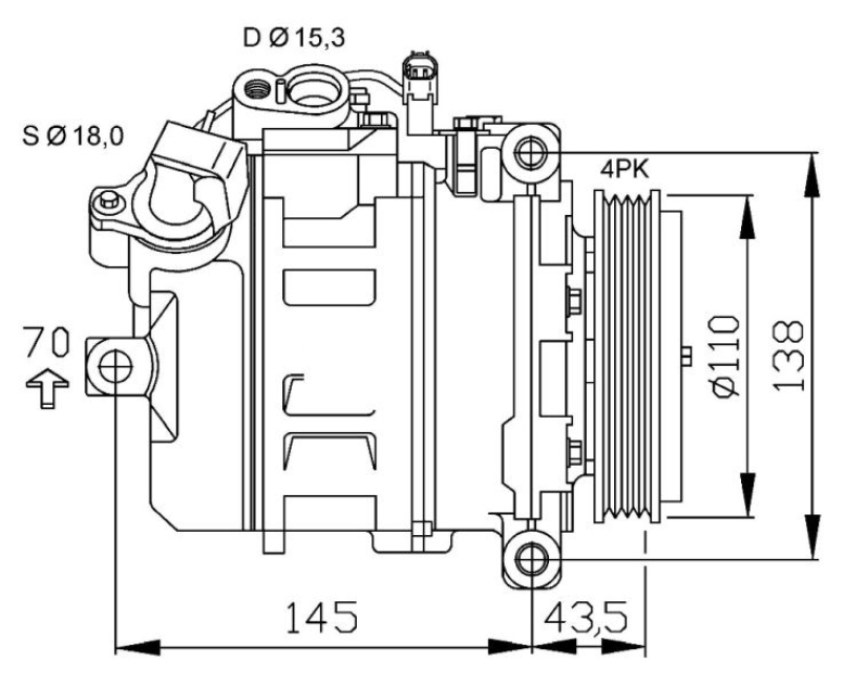 NRF Compressor, air conditioning EASY FIT