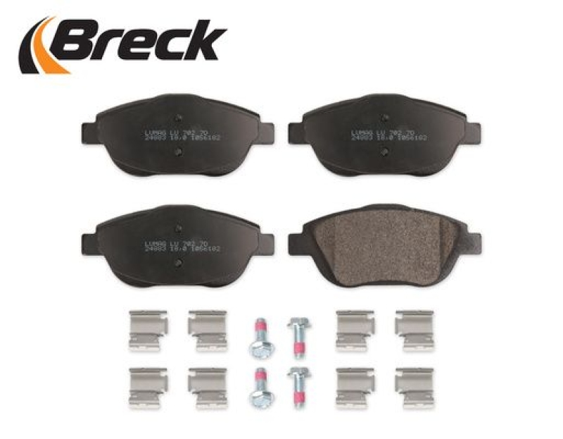 BRECK Bremsbelagsatz, Scheibenbremse