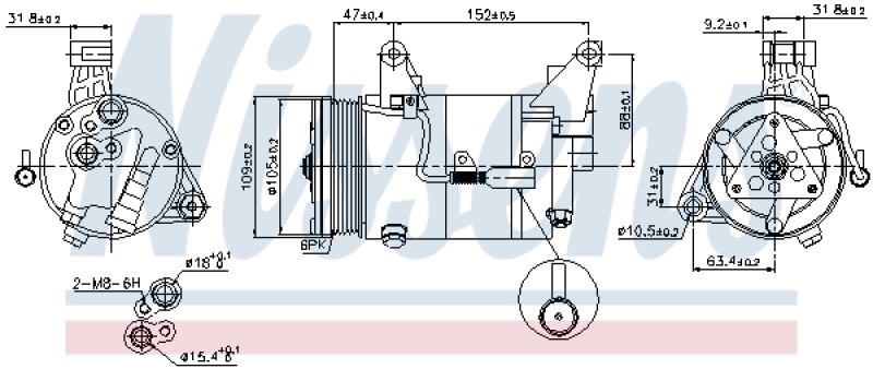 NISSENS Compressor, air conditioning ** FIRST FIT **