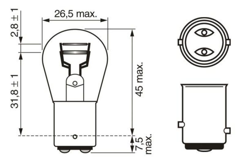 BOSCH Glühlampe, Brems-/Schlusslicht