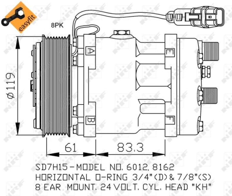 NRF Kompressor, Klimaanlage EASY FIT