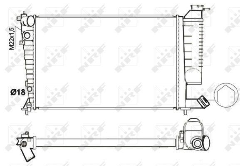 NRF Radiator, engine cooling