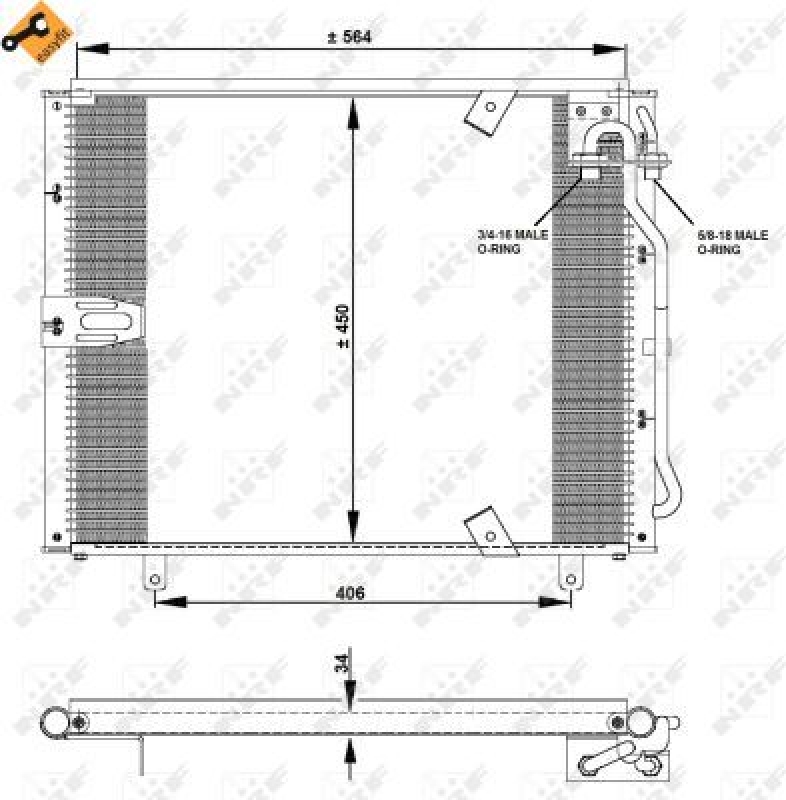 NRF Condenser, air conditioning EASY FIT