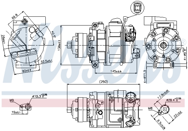NISSENS Compressor, air conditioning ** FIRST FIT **