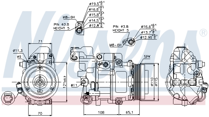 NISSENS Kompressor, Klimaanlage ** FIRST FIT **