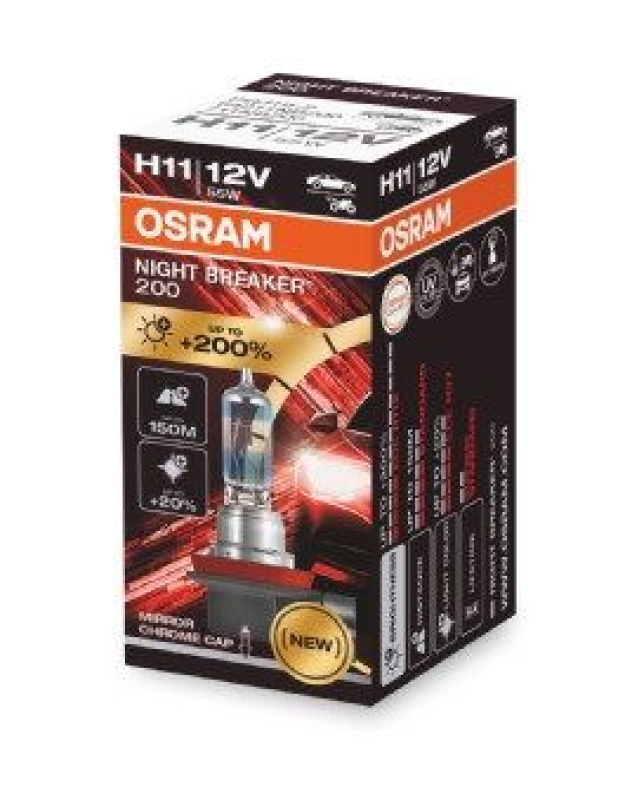 OSRAM Glühlampe, Abbiegescheinwerfer NIGHT BREAKER® 200