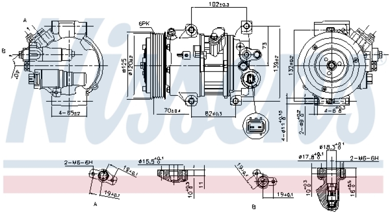 NISSENS Kompressor, Klimaanlage ** FIRST FIT **