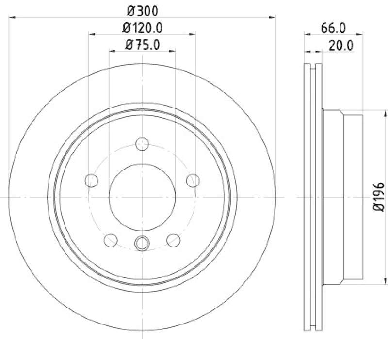 2x HELLA PAGID Bremsscheibe PRO High Carbon