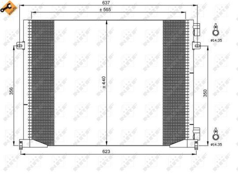 NRF Condenser, air conditioning EASY FIT