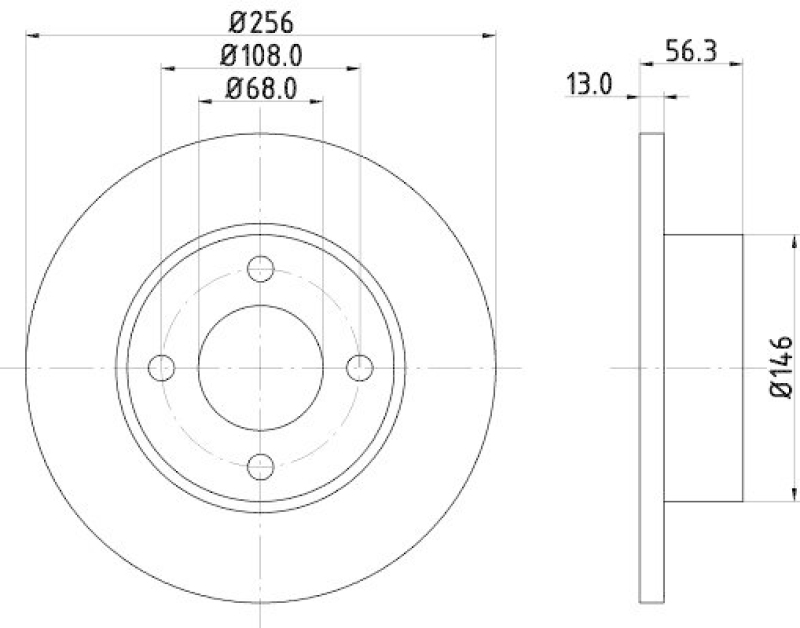 2x HELLA Bremsscheibe 8DD 355 102-841