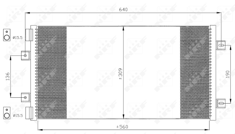 NRF Kondensator, Klimaanlage EASY FIT 35492