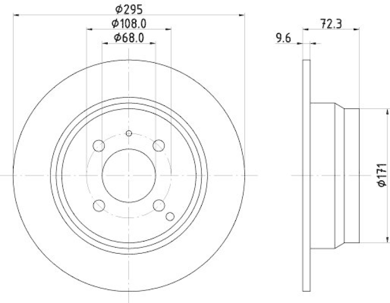 2x HELLA Bremsscheibe 8DD 355 102-911
