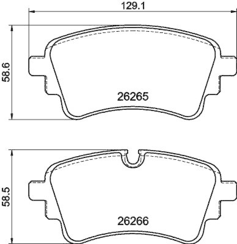 HELLA Bremsbelagsatz, Scheibenbremse 8DB355040-961