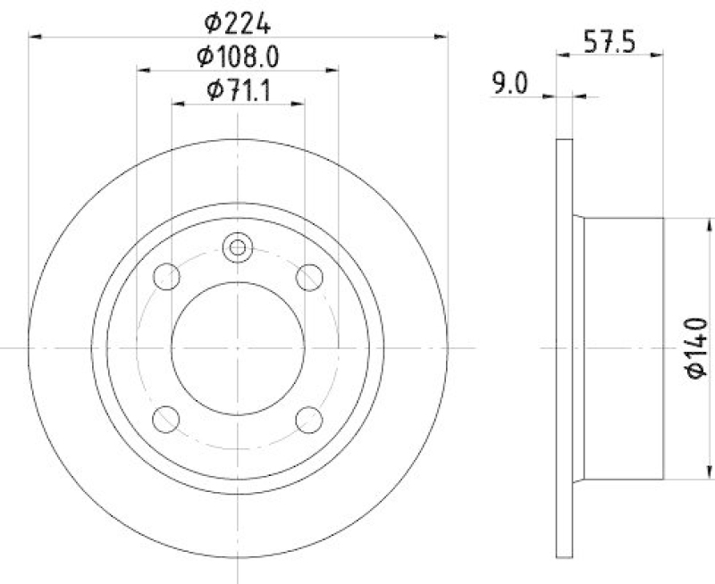 2x HELLA Bremsscheibe 8DD 355 103-011