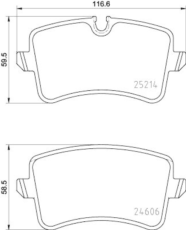 HELLA Bremsbelagsatz, Scheibenbremse 8DB 355 015-201
