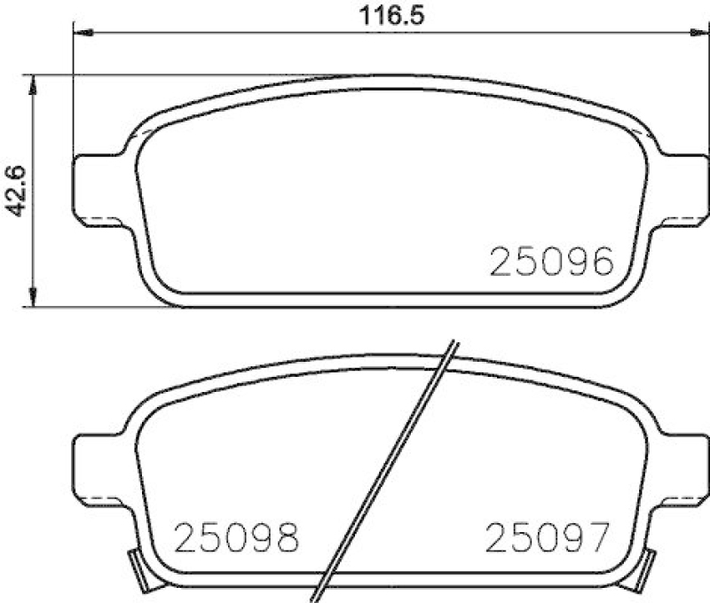 HELLA Bremsbelagsatz, Scheibenbremse 8DB 355 015-221