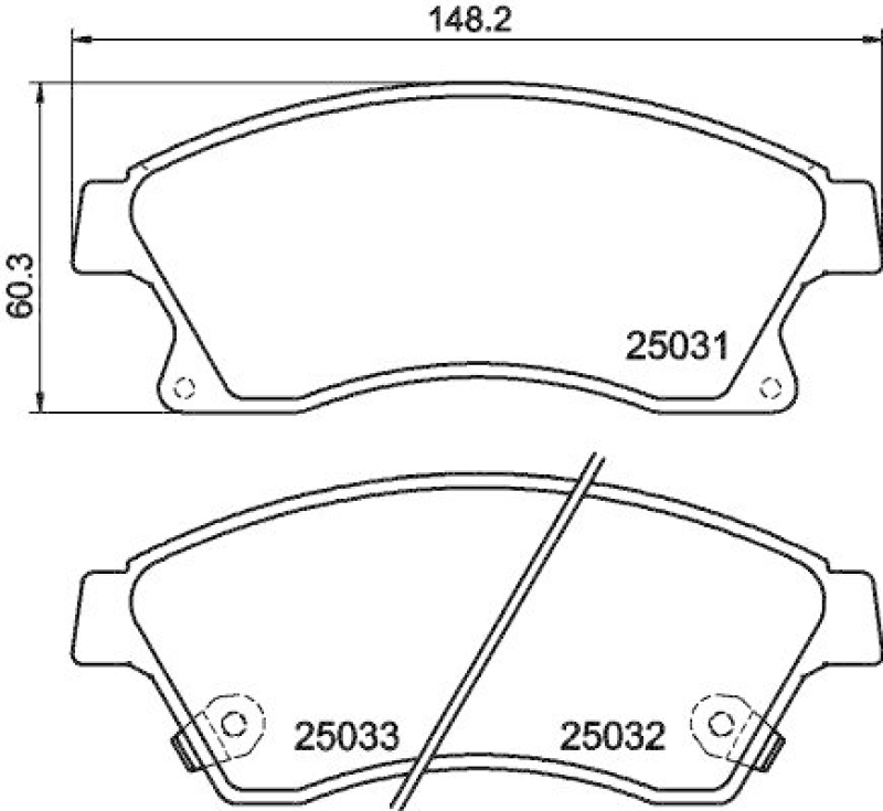 HELLA Bremsbelagsatz, Scheibenbremse 8DB 355 015-231