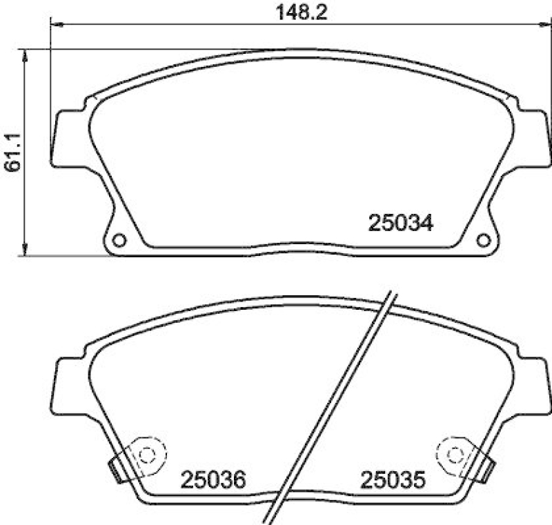 HELLA Bremsbelagsatz, Scheibenbremse 8DB 355 015-241