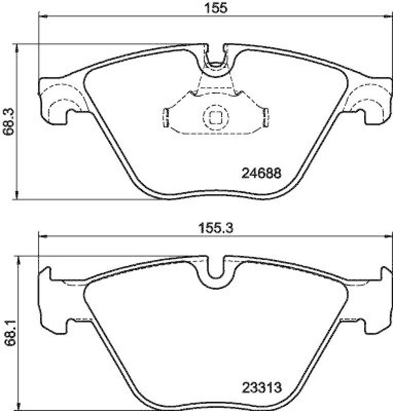HELLA Bremsbelagsatz, Scheibenbremse 8DB 355 015-261