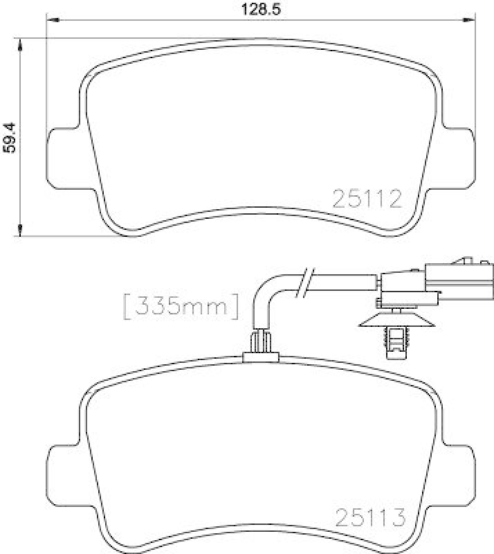 HELLA Bremsbelagsatz, Scheibenbremse 8DB 355 015-301